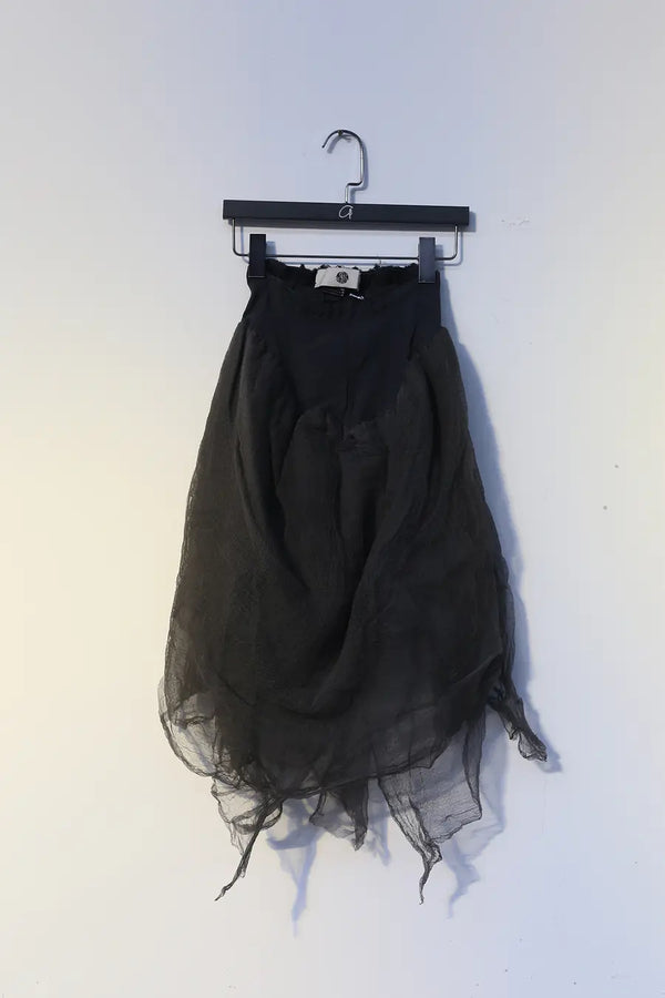 MARC LE BIHAN 25930 Silk Skirt Dark Grey